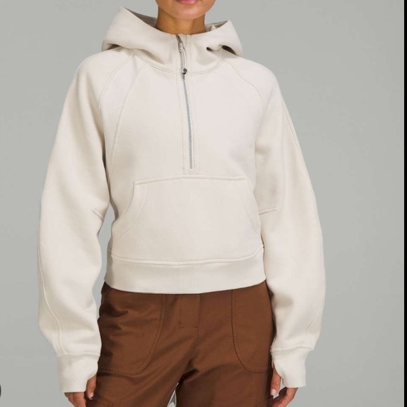 Lululemon Scuba Oversized Half-zip Hoodie in Ivory - Picture 1 of 6